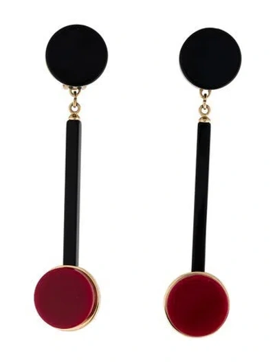 Pre-owned Marni Acrylic Drop Earrings In Multi