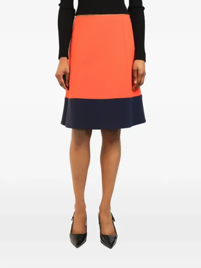 Pre-owned Marni A-line Midi Skirt In Orange