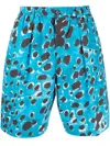 Marni Bermuda Shorts With Pop Dots Print In Blue