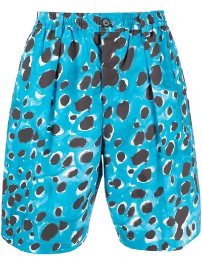 MARNI ALL-OVER LEOPARD-PRINT SHORTS