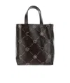 Marni All-over Logo-print Tote Bag In Black