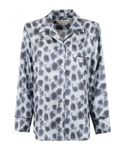 MARNI MARNI ALL-OVER PRINTED STRAIGHT HEM SHIRT