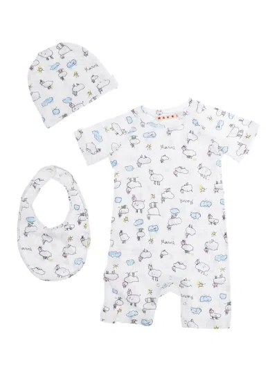 Marni All-over Print Bodysuit In Multi
