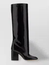 Marni Almond Toe Block Heel Knee Length Boots