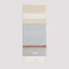 Marni Textured Neutral Scarf With Fringed Edges In Brown