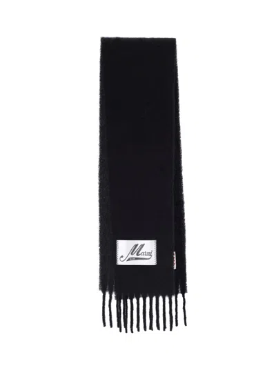 Marni Alpaca Blend Scarf In Black