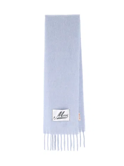 Marni Alpaca Blend Scarf In Blue
