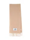 Marni Logo-patch Scarf In Brown