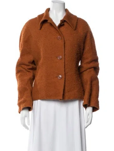 Pre-owned Marni Alpaca Coat In Orange