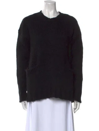 Pre-owned Marni Alpaca Crew Neck Sweater In Black