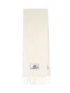 Marni Cream Alpaca Scarf With Fringes