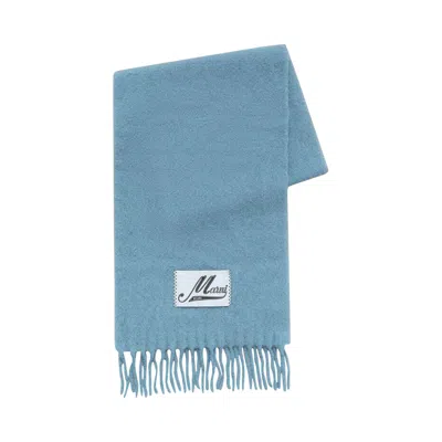 Pre-owned Marni Alpaca Scarf 'lake' | Teal | Women's Size Onesize