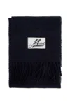 Marni Midnight Blue Alpaca Blend Scarf In Black