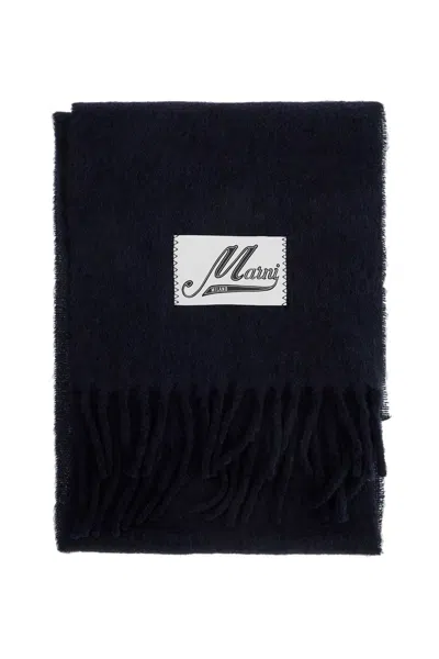 Marni Alpaca Wool Scarf Women In Blue