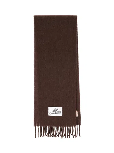 Marni Alpaca-blend Scarf In Brown