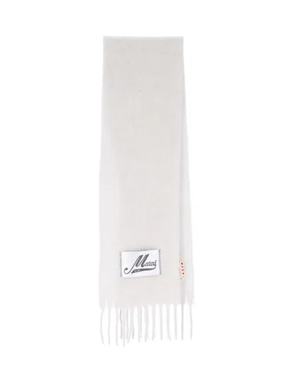 Marni Alpaca-blend Scarf In Grey