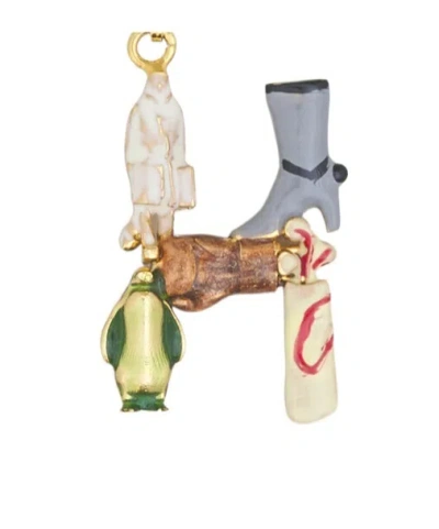 Marni Alphabet 'h' Charm In Multi