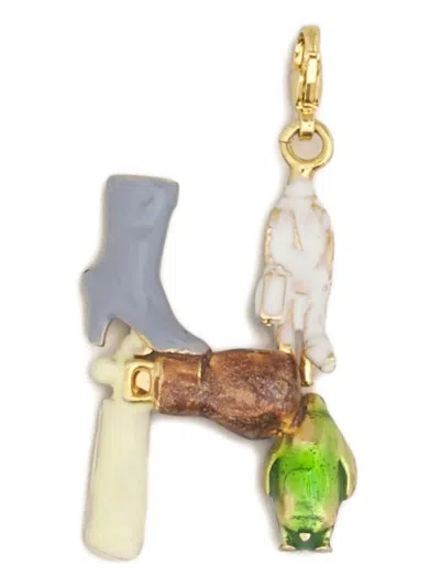 Marni Alphabet "h" Charm Pendant In Gold