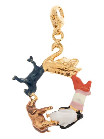 Marni Alphabet O Animal-circle Pendant