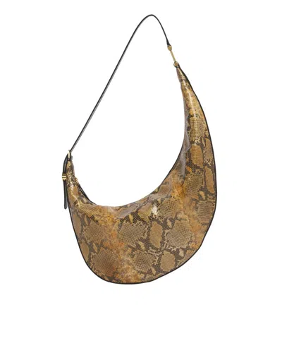 Marni Amber Python Dot Small Hobo Bag In Yellow