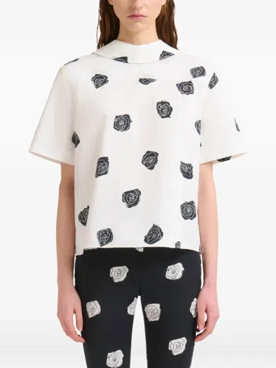 MARNI ANDROMEDA HEAVY POPLIN SHIRT IN LILY WHITE