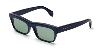 Marni Angdoa Deep Blue 8jc Men's Sunglasses Blue Size 55