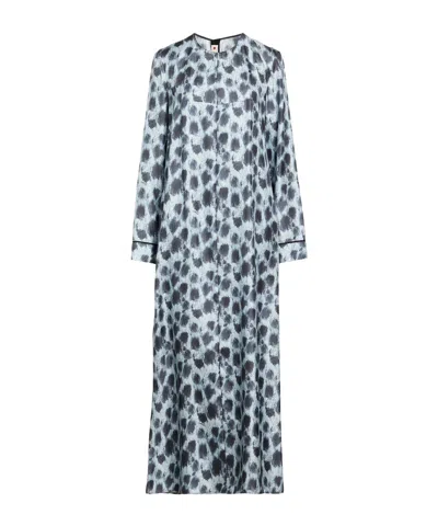 Marni Woman Maxi Dress Charcoal Size 6 Silk In Multi