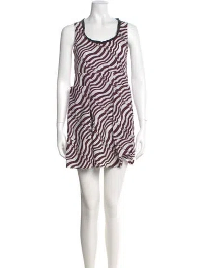 Pre-owned Marni Animal Print Mini Dress In Purple