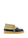 Marni Ankle Boots In Black/sand