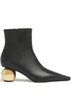 Marni Stylish Ankle Boots With Unique Heel Design In Black