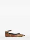 Marni Ankle-strap Pointed-toe Flats In Brown