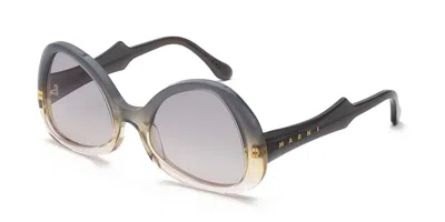 Marni Anu Ohia Yellow Faded Lmp Men's Sunglasses Yellow Size 55 In Gray