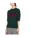Marni Appliqué-logo Knitted Top In Green