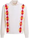 Marni Long Sleeved Polo Shirt In White