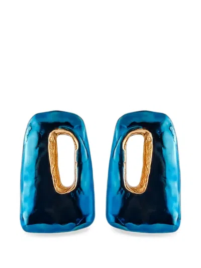 Marni Astral Enamel Earrings In Blue
