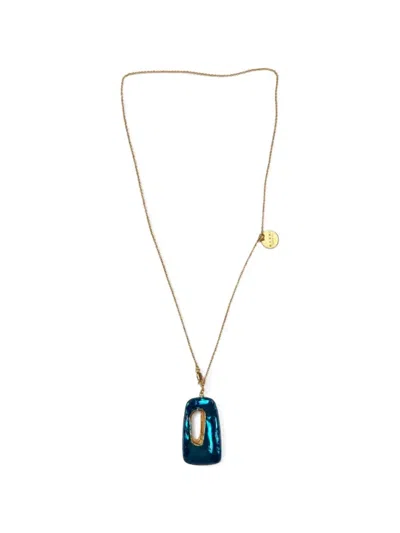 Marni Astral-pendant Necklace In Blue