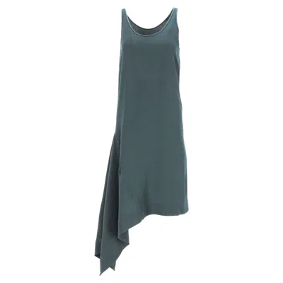 Marni Asymmetric Midi Dress In Green Rayon