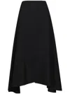 Marni High-waisted High-low Hem Skirt In Black