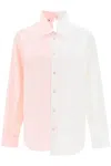 Marni White Asymmetric Shirt In Bio Poplin In Bianco