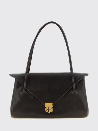 Marni East West Leather Shoulder Bag In Black
