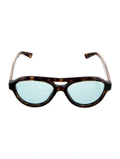 Pre-owned Marni Aviator Tinted Sunglasses In Brown