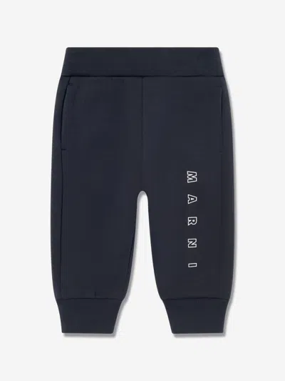 Marni Kids' Baby Logo Joggers In Blue