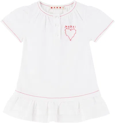 Marni Baby White Linen Dress