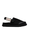 Marni Black Back Strap Mules In Black