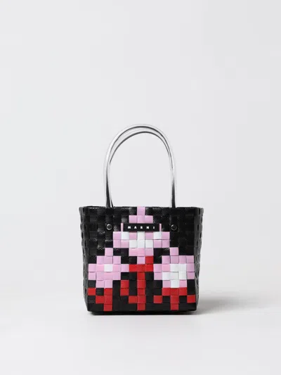 Marni Kids' Interwoven Tote Bag In 印花/多色