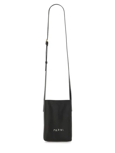 Marni North Nano Shoulder Bag In Black