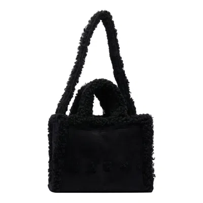 Marni Shearling Tote Bag In Black