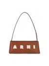 Marni Borsa A Spalla In Pelle Caramello  Donna In Brown