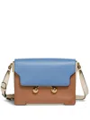Marni Trunkaroo Blue Brown Shoulder Bag