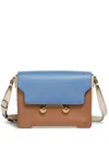 Marni Trunkaroo Blue Brown Shoulder Bag